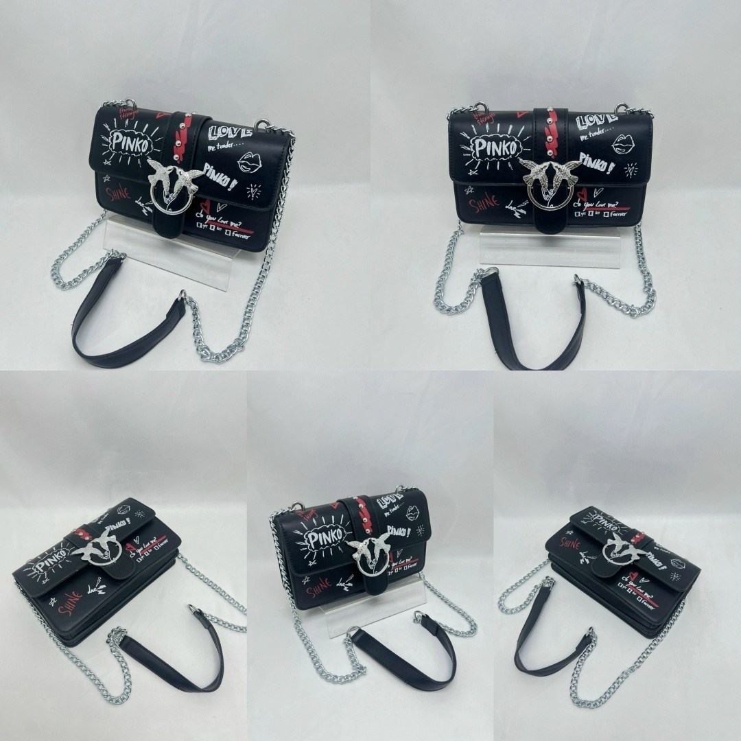 сумка pinko love graffiti клатч с птицами,женская сумка pinko,сумка pinko,сумка новая черная pinko graffiti большая,сумка pinko черная через плечо