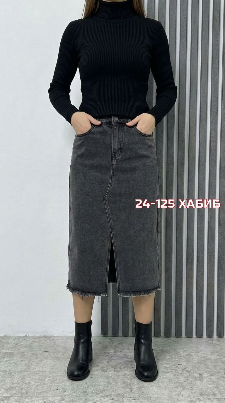 юбка джинсовая женская,джинсовая юбка,юбка джинсовая миди с разрезом спереди gunikstyle,юбки джинсовые миди,юбка джинс