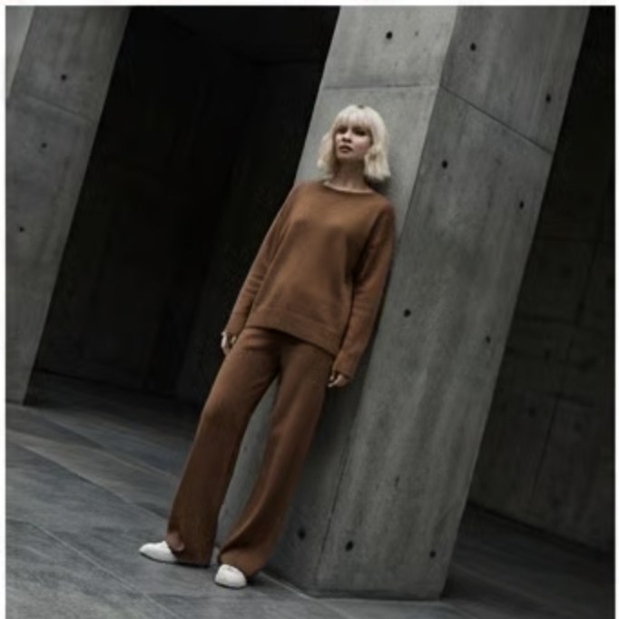 костюм вязаный теплый с брюками kamillasyle,свитер и брюки,костюм классический texmania вязаная мода,вязаные костюмы,широкие брюки