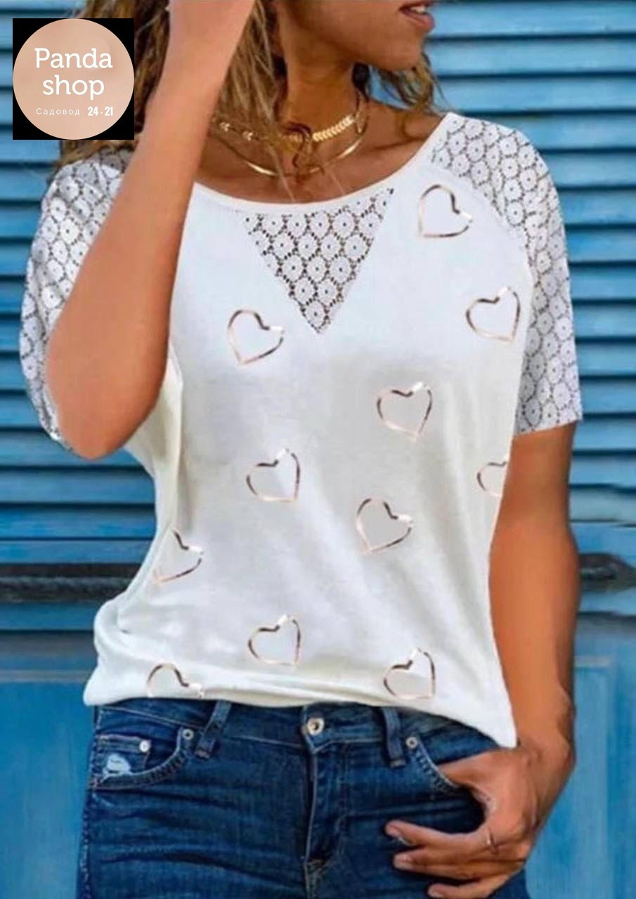 женские футболки с принтом,летние женские футболки,женская футболка,блузка с сердечками женская,блузка кофточка
