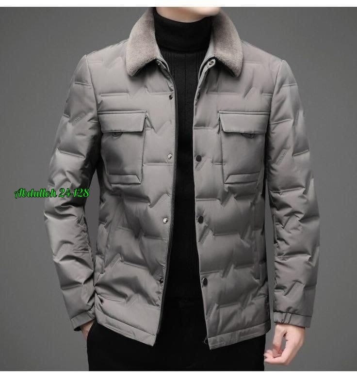 мужская куртка с меховым воротником,мужская зимняя куртка,осенне-зимняя мужская куртка на белом утином пуху с меховым воротником,мужская повседневная куртка на белом утином пуху с меховым воротником,м