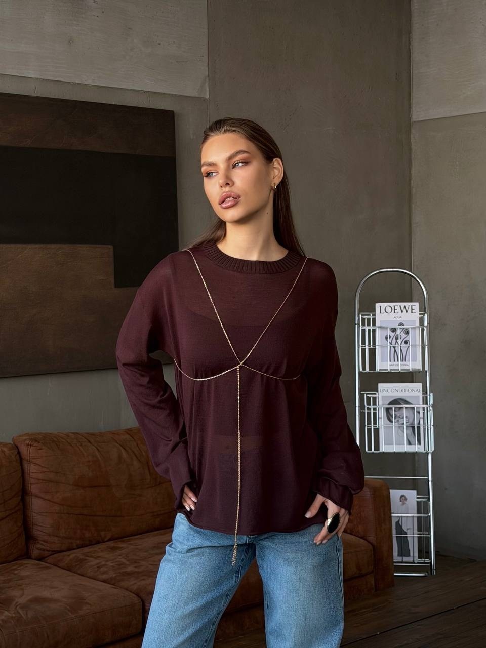 свитер с горлом оверсайз nadi bordo,лонгслив женская оверсайз,женская кофта,оверсайз свитшот,лонгслив из хлопка оверсайз