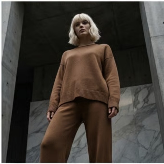 костюм вязаный теплый с брюками kamillasyle,свитер и брюки,костюм классический texmania вязаная мода,вязаные костюмы,широкие брюки