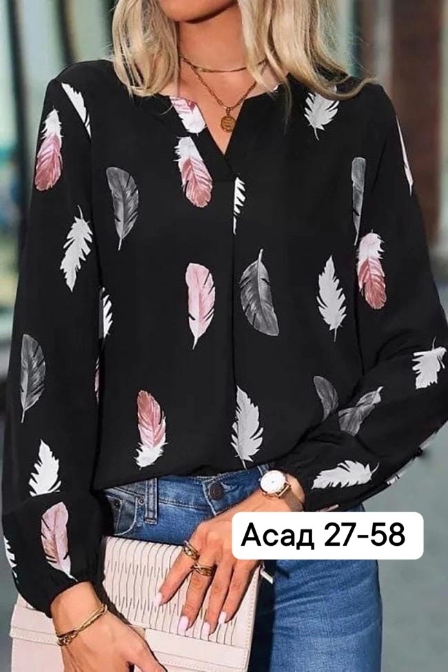модные женские блузки,блузка с перьями принт,женские рубашки с принтом,блузка женская,модная блузка