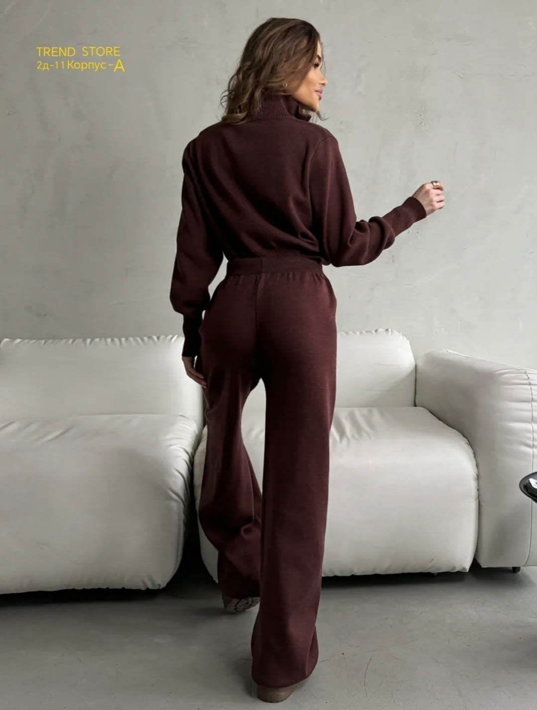 женский костюм,спортивный костюм женский,костюм для женщин,костюм двойка кашемир,костюм спортивный со штанами палаццо и зип худи micca 442619032