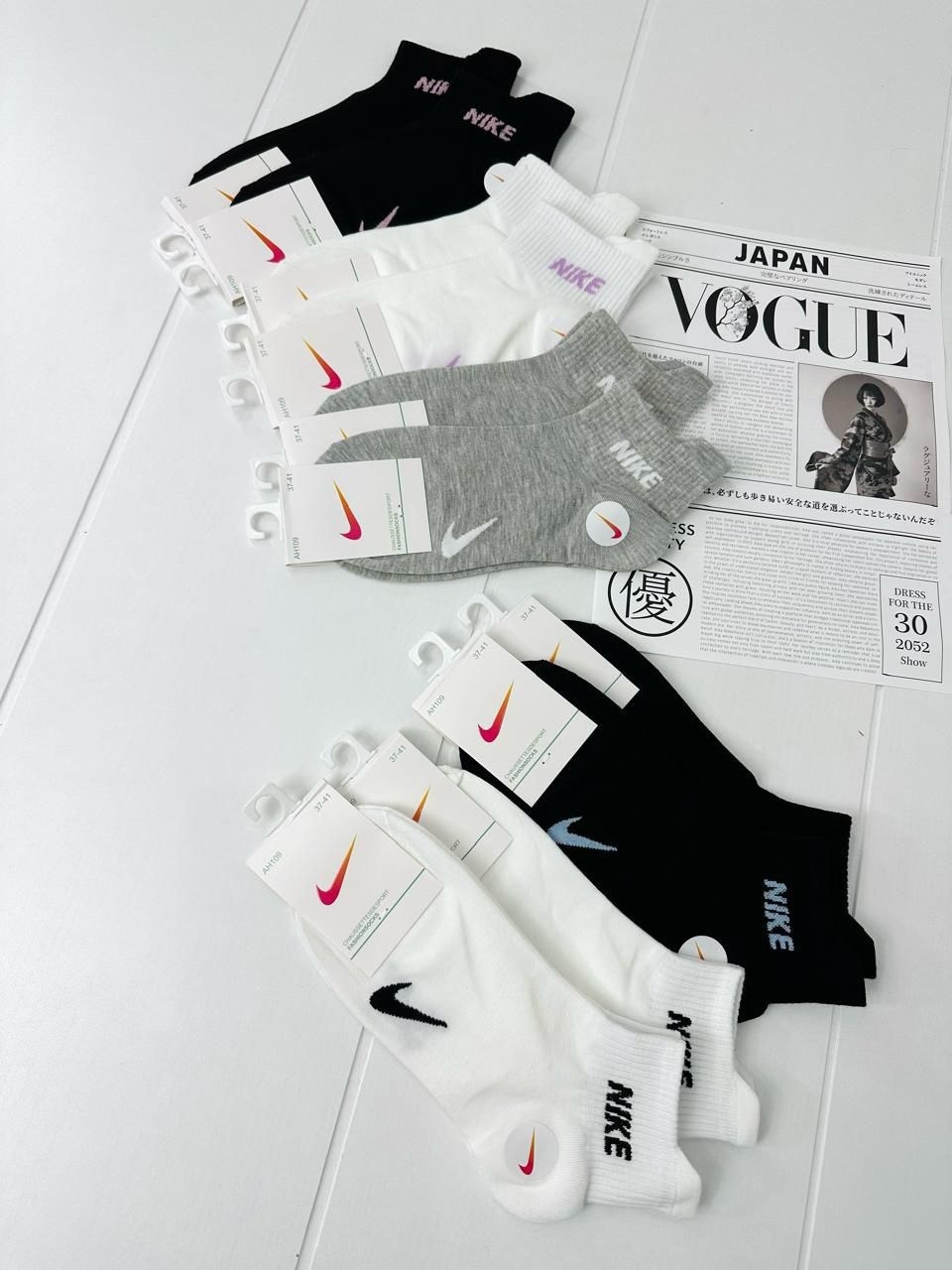 комплект носков женских nike sport socks белых 36-41,носки подростковые,носки женские nike,комплект носки женские,комплект носков nike
