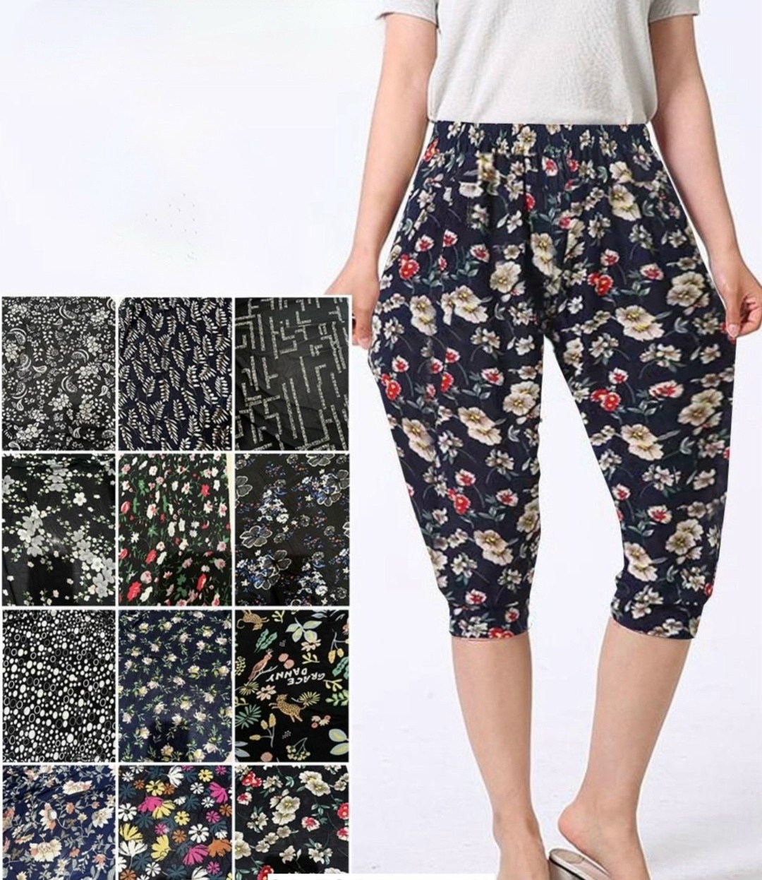 бриджи женские,бриджи капри,бриджи в цветочек,брюки бриджи,бриджи домашние