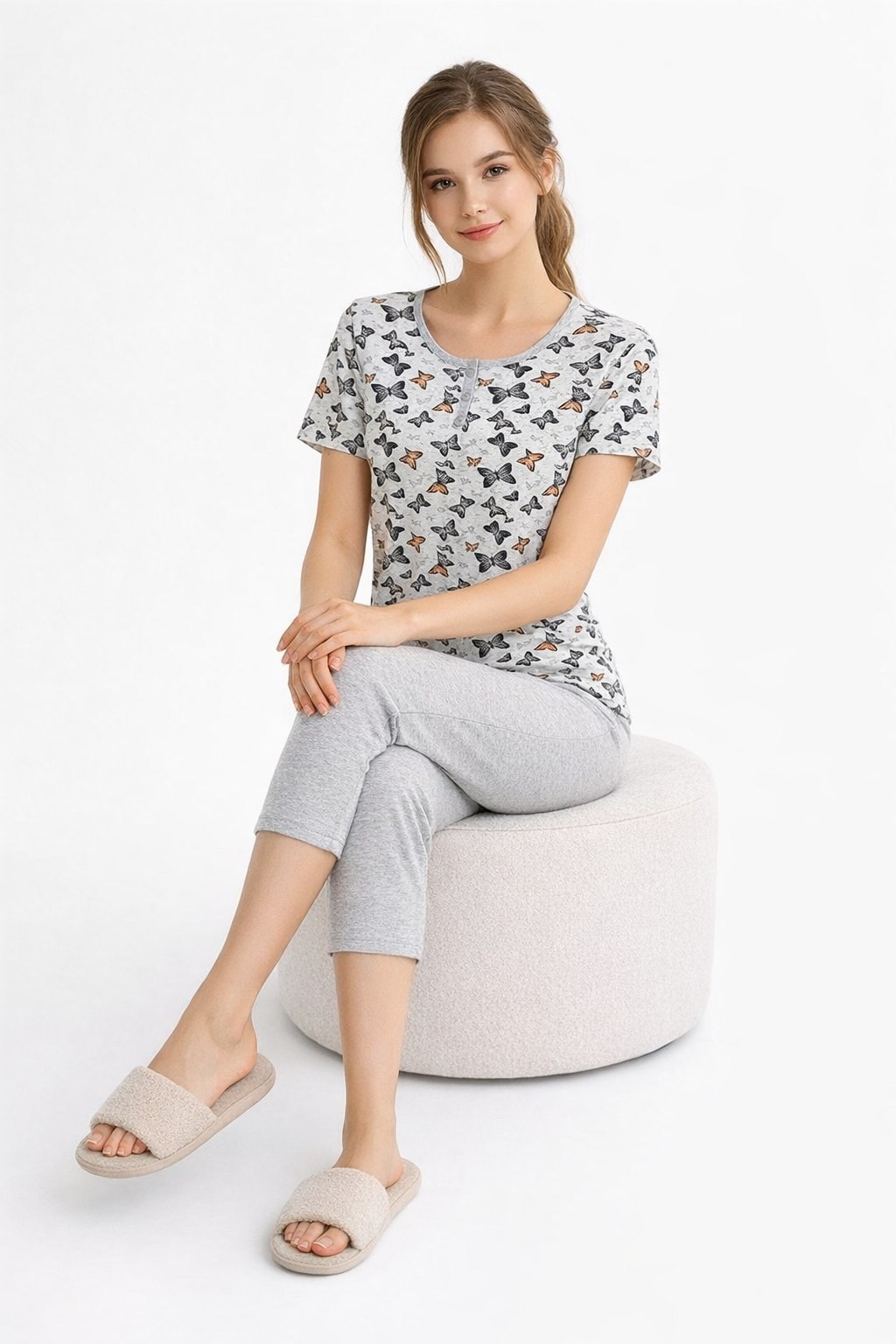 mia-mella пижама,пижама комплект,пижама комплект с брюками,пижама с бриджами,пижама домашний костюм