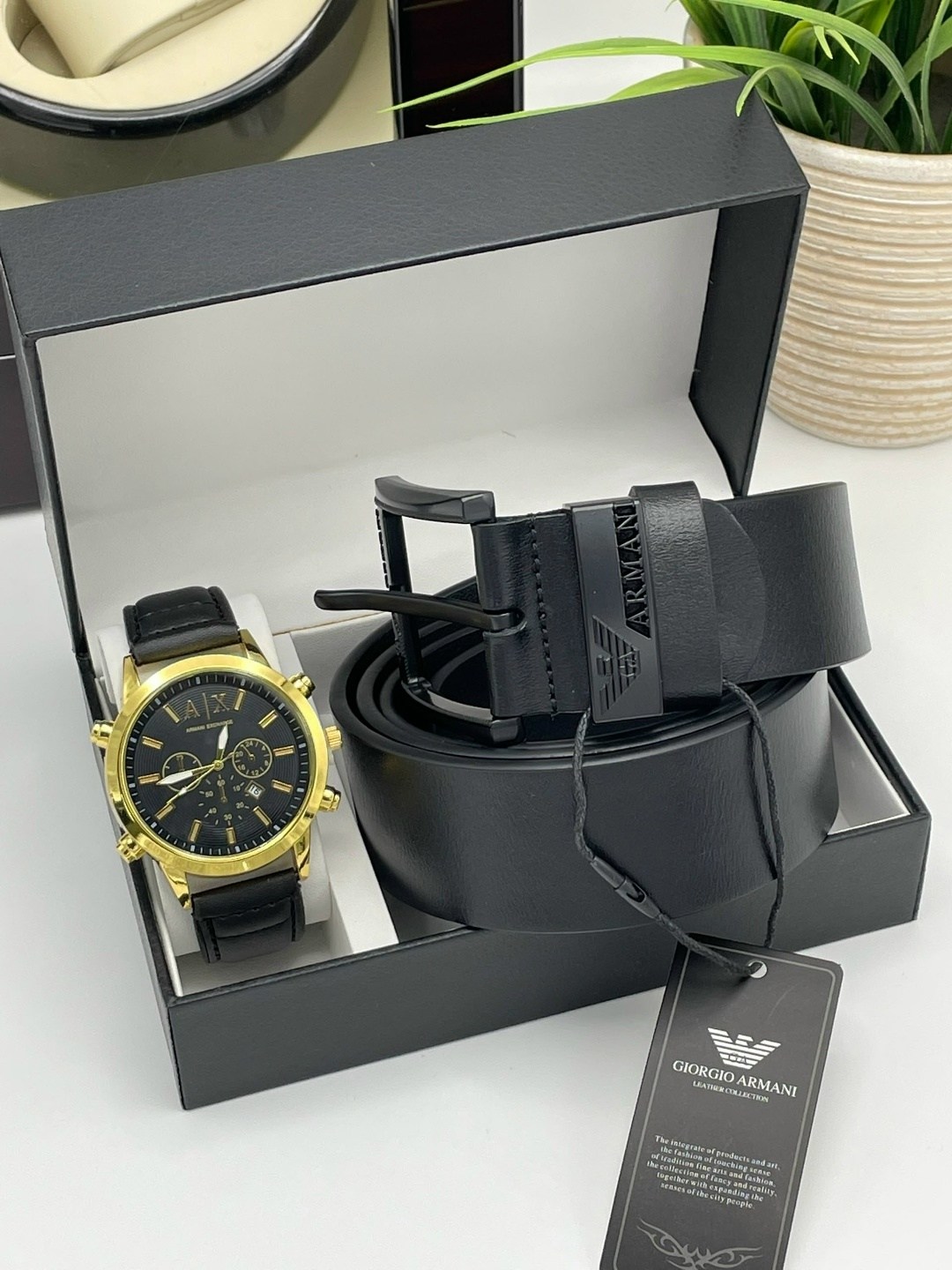 набор часы,мужской подарочный набор,набор для мужчин часы ремень браслет,мужские наборы,набор армани мужской