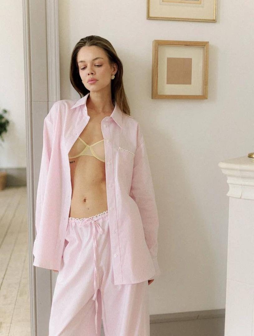 повседневный костюм,костюм в пижамном стиле,костюм женский,пижамный стиль