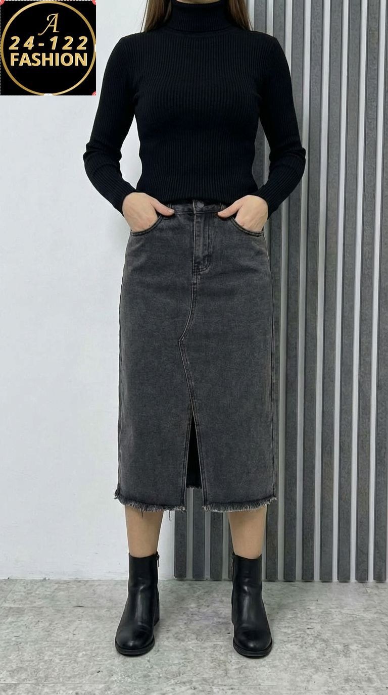 джинсовая юбка,юбка джинсовая женская,юбка миди джинсовая с разрезом спереди ниже колен,юбка джинс,остин джинсовые юбки миди