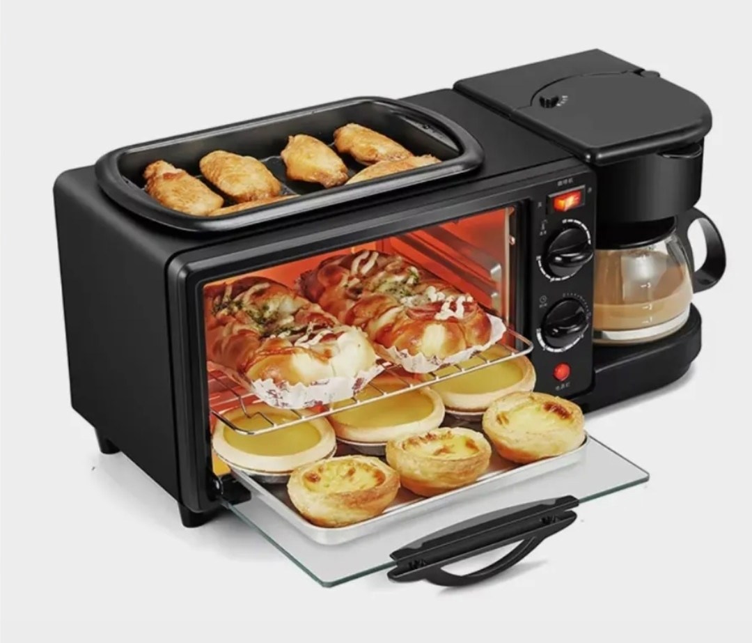 мини печь 3в1 кофеварка духовка,техника для кухни,многофункциональная машина для завтрака,многофункциональная электрическая,электрическая мини печь