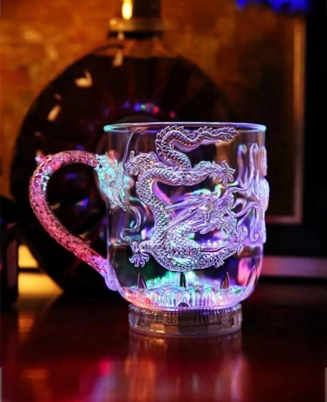 чаша с драконом,дракон скульптура,дракон,светящиеся кружка дракон,статуэтка дракона