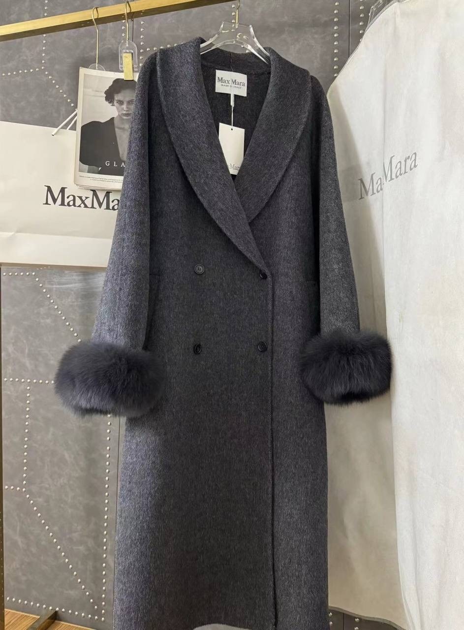 пальто женское,шерстяное пальто,кашемировое пальто женское с мехом,пальто зимнее,женское шерстяное пальто