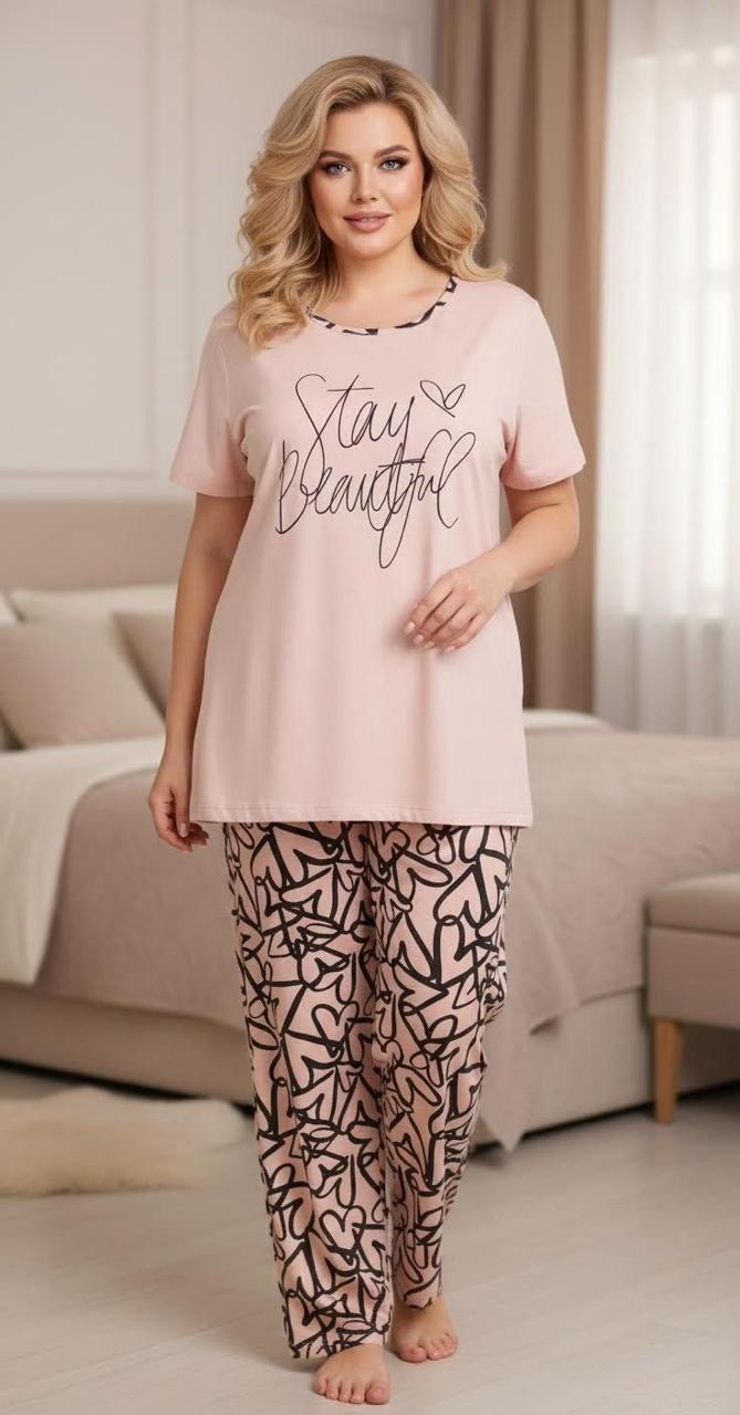 женская пижама больших размеров,комплект пижама,женская пижама с брюками,пижама женская,комплект домашний