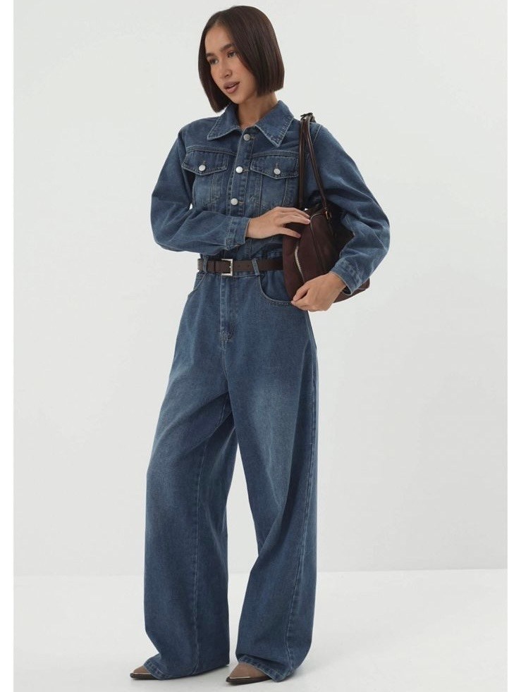 комбинезон женский джинсовый,джинсовые комбинезоны,комбинезон джинс f412-14152 middle blue,комбинезон zara джинсовый,комбинезон зарина деним