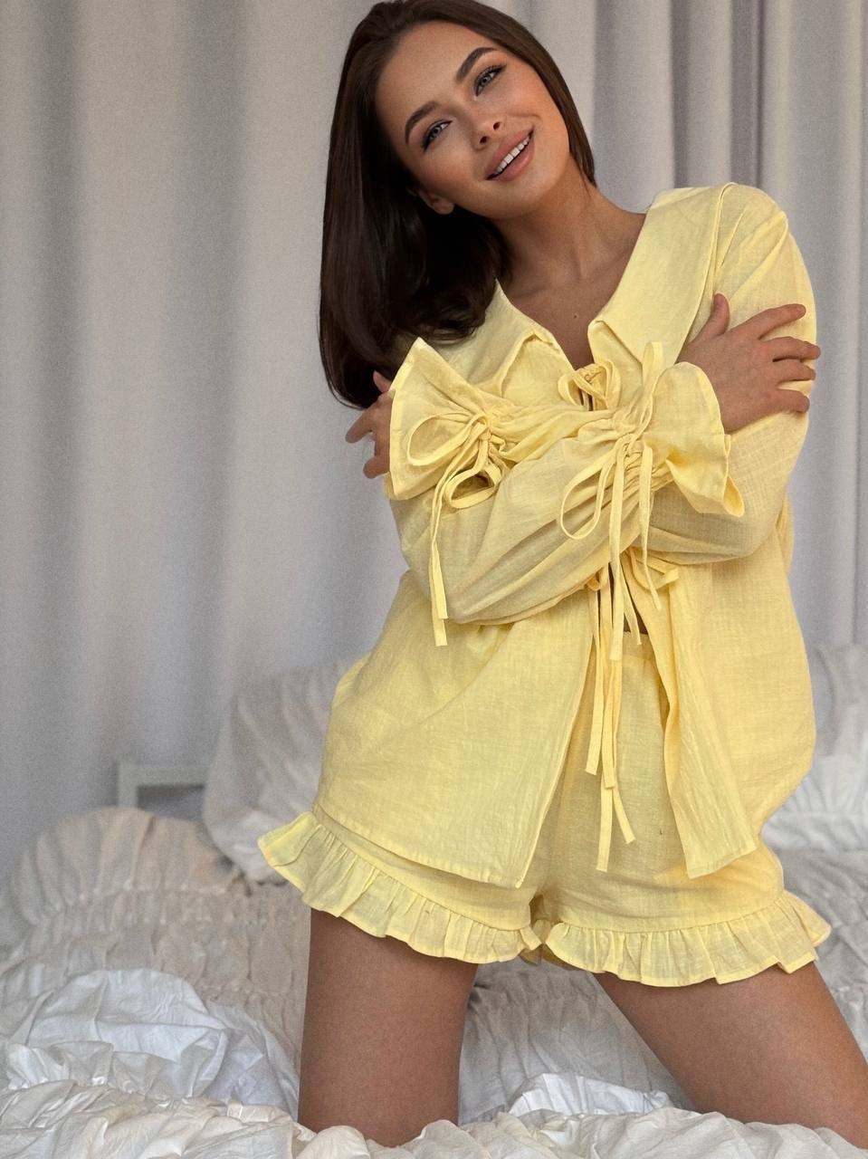 костюм с шортами,женский костюм,,костюм льняной с шортами и рубашкой