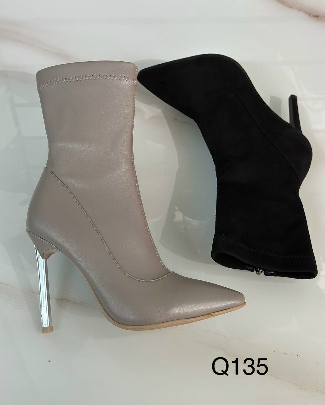 ботильоны женские,модные ботильоны,ботильоны на шпильках,ботильоны стрейч на каблуке,бежевые ботильоны