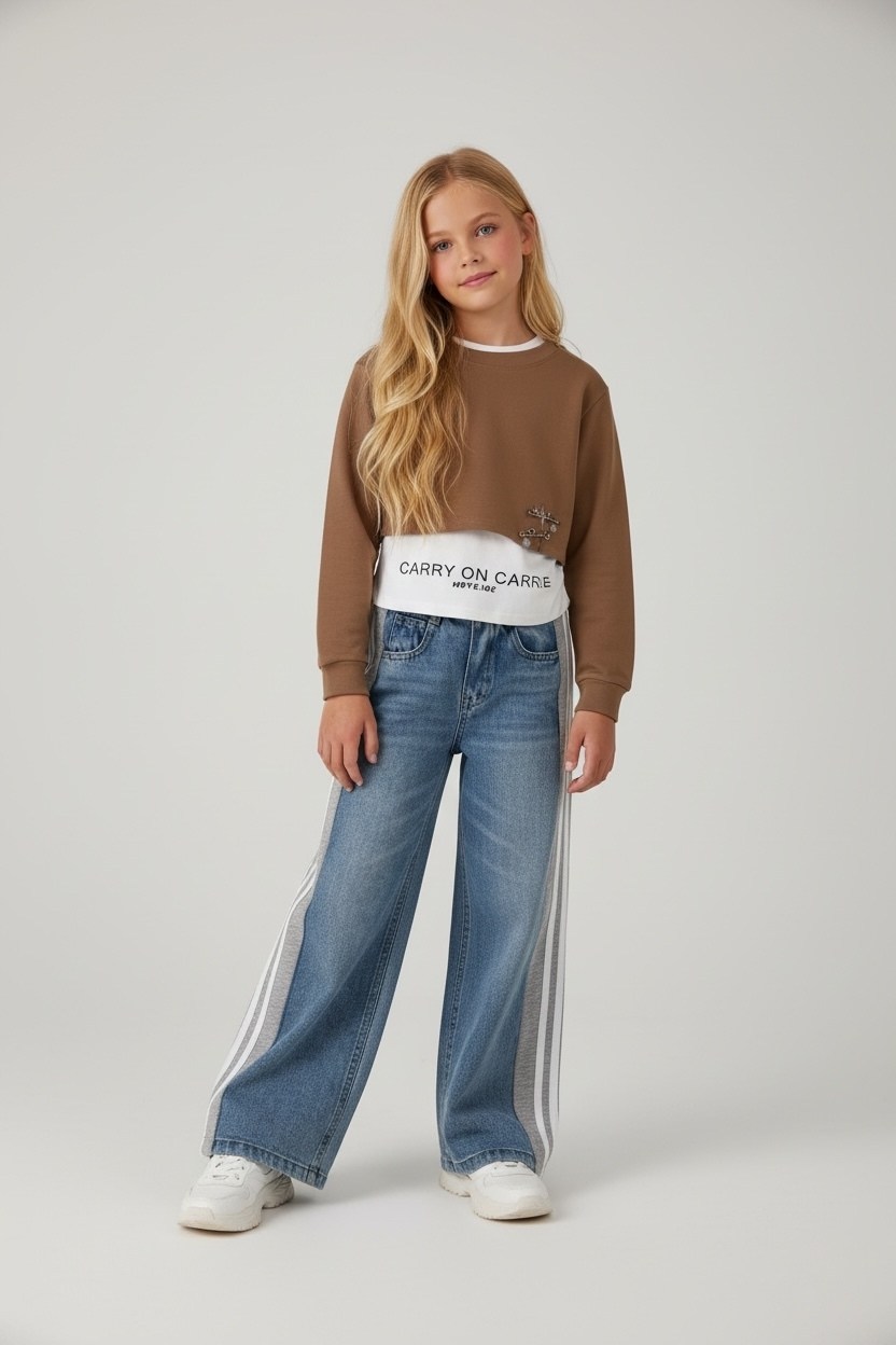 джинсы широкие,джинсы с лампасами,джинсы с полосками,брюки джинсы,комбинированные джинсы