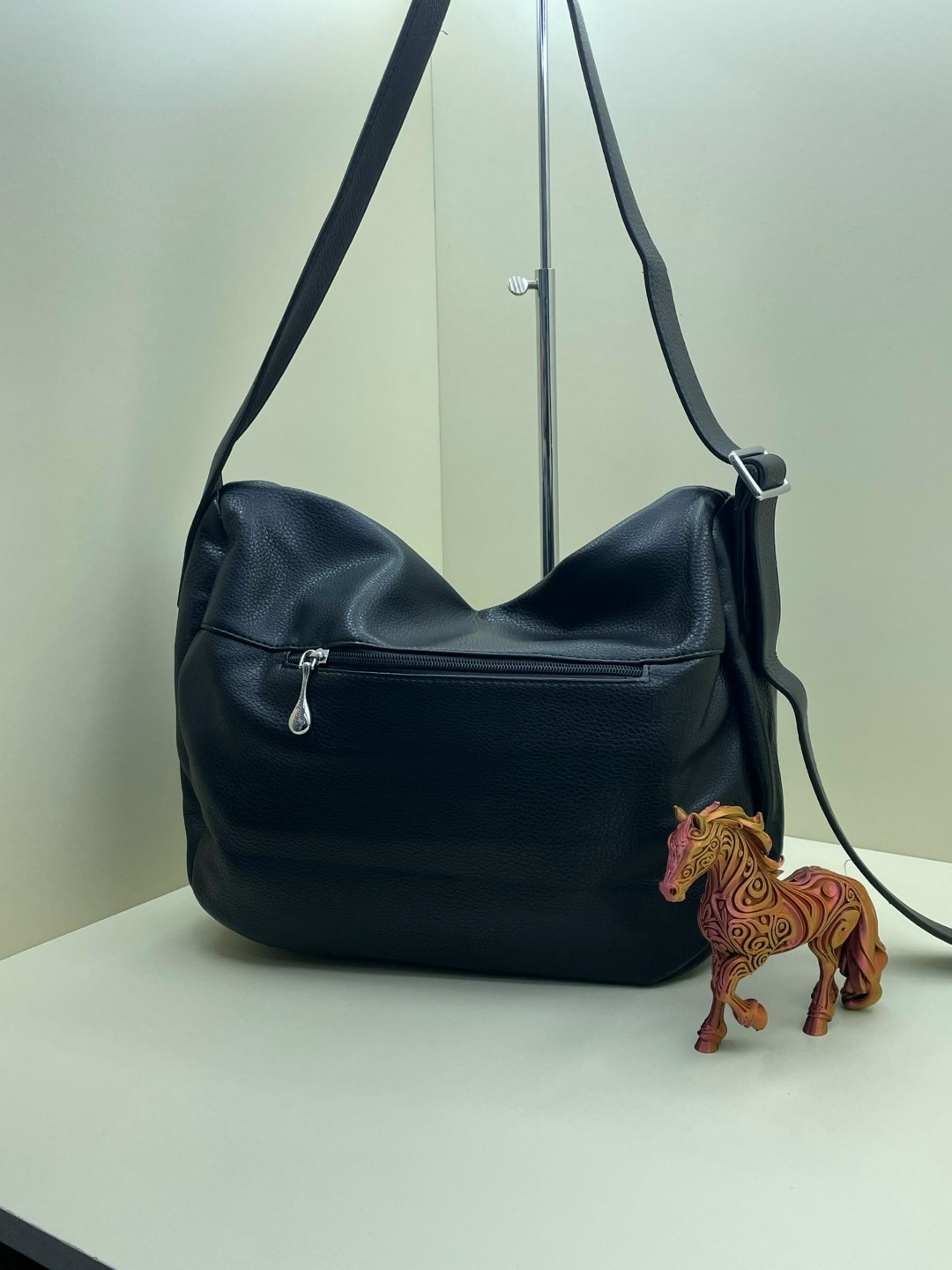 сумка хобо lak 22001 черный,сумка,кожаная сумка,сумка женская,черная женская сумка