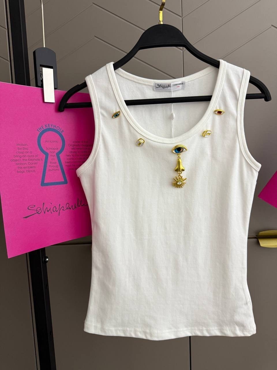 женская майка,стильная майка,майка miu miu,белая стильная майка miu miu