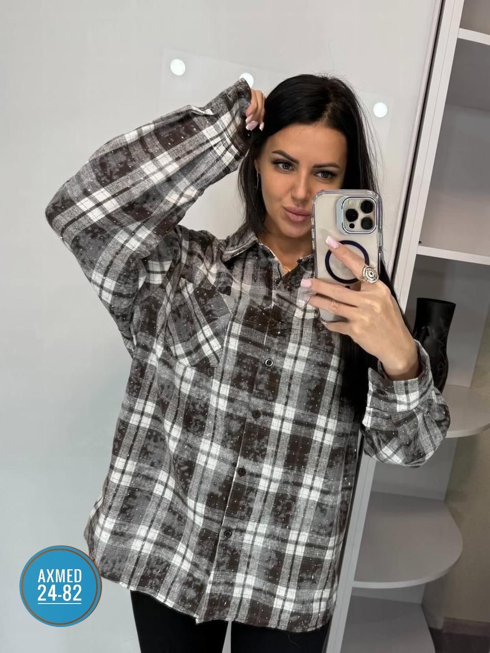 рубашка в клетку женская,женская рубашка,женская рубашка в клетку оверсайз,рубашка в клетку повседневная,рубашка в клетку