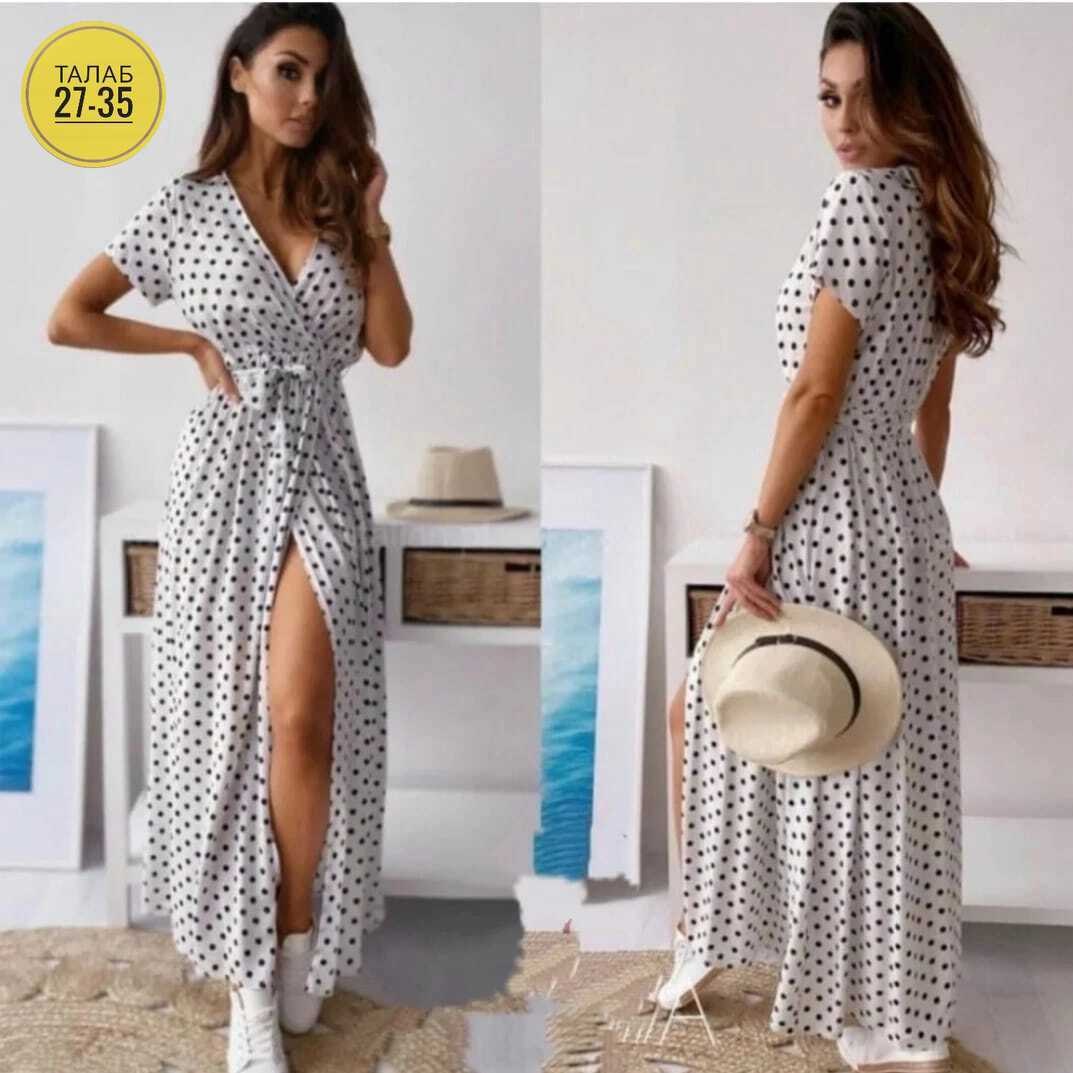 красное платье в горошек,женское платье в горошек,женское платье,платье,удлиненное платье