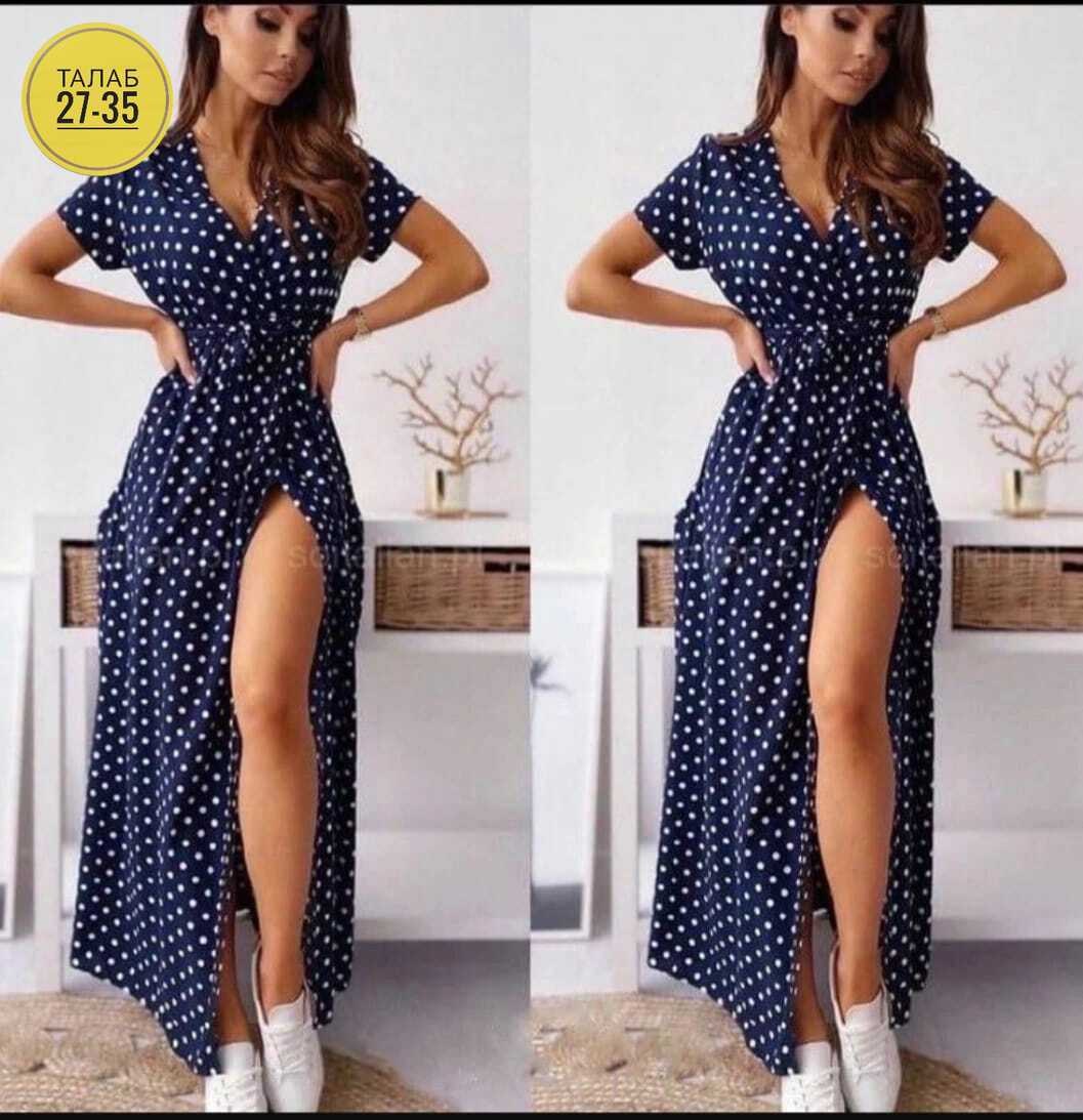 красное платье в горошек,женское платье в горошек,женское платье,платье,удлиненное платье