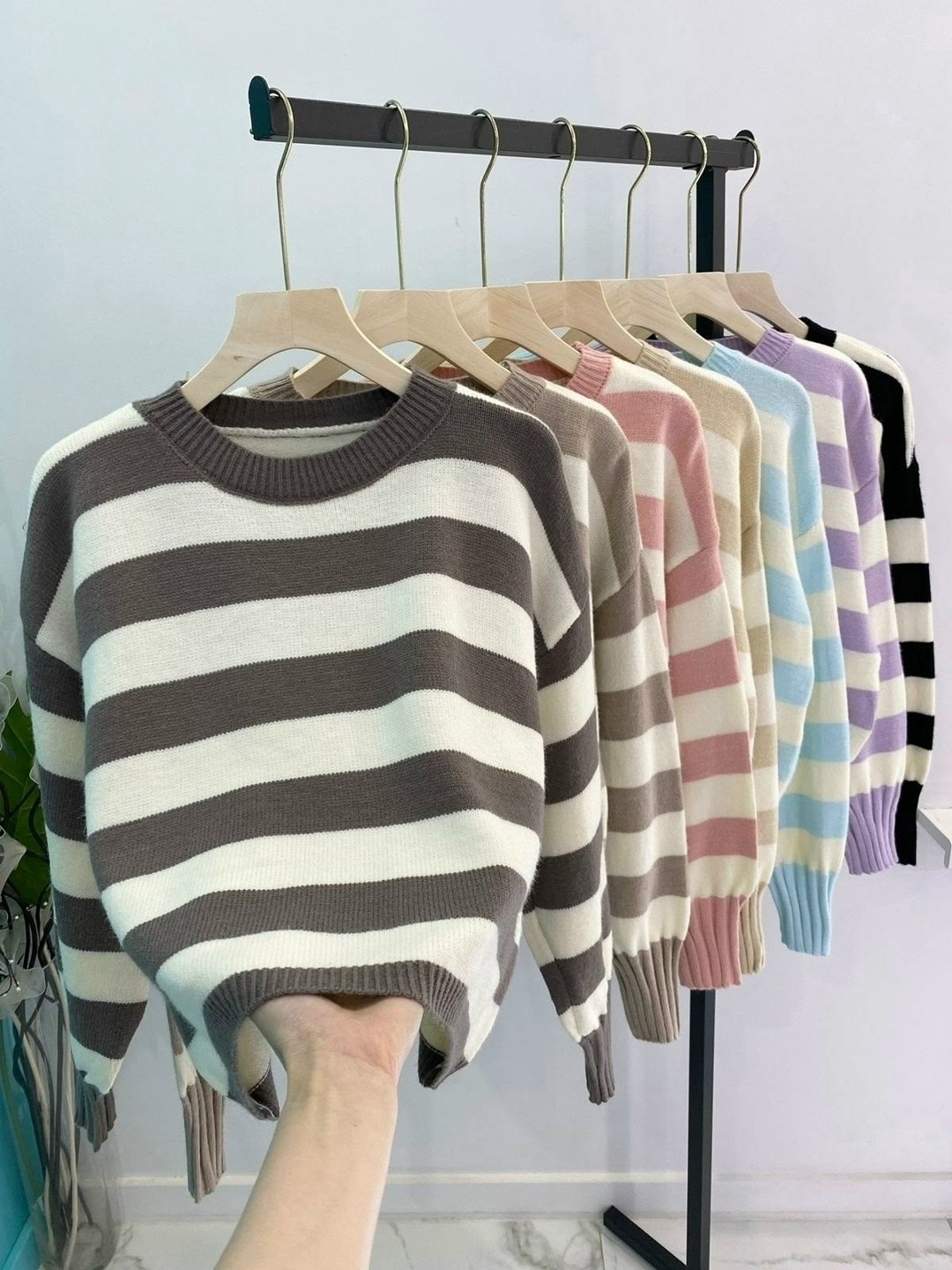 полосатый короткий свитер пуловер для женщин,женский трикотажный пуловер в полоску,женский трикотажный свитер в полоску,свитер женский в полоску,свитер с полоска