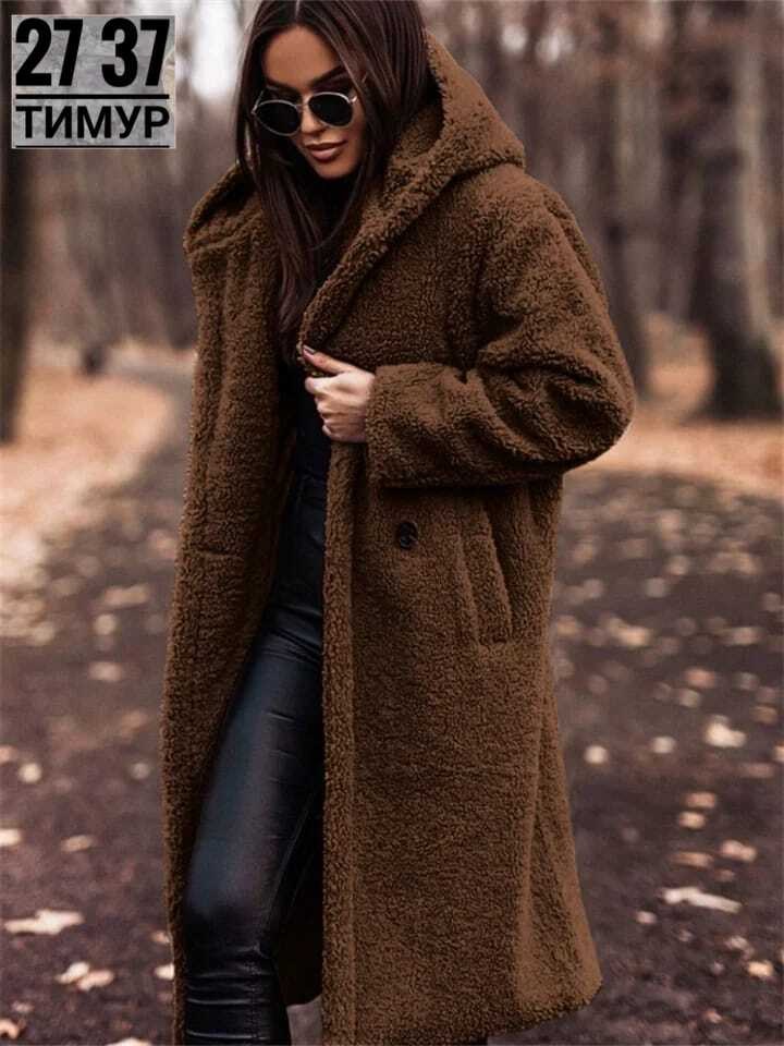 осенне-зимнее модное длинное стильное шерстяное женское пальто с длинными рукавами,женское осенне-зимнее новое модное шерстяное пальто,демисезонная шуба,плюшевое пальто,женское пальто