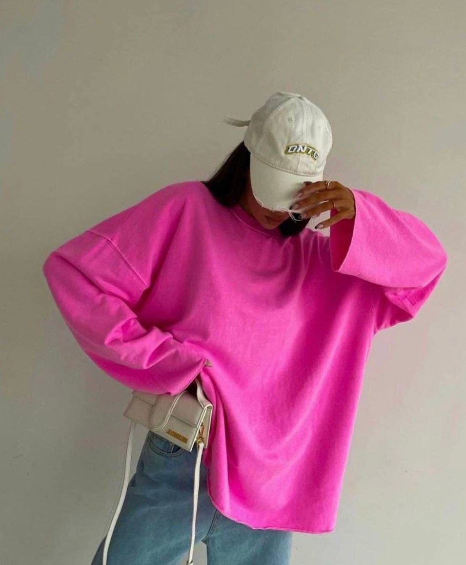 лонгслив свободного кроя,лонгсливы оверсайз розовый,лонгслив женский оверсайз хлопок revati wear 212831682,оверсайз лонгслив,свитшот женский