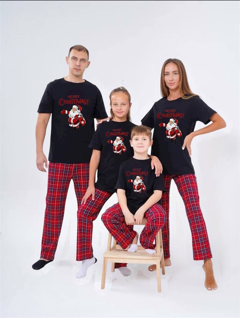 пижама со штанами и футболкой новогодняя,пижамы для всей семьи,мужская новогодняя пижама happyfox,новогодние пижамы family look at-fashion,домашняя пижама для всей семьи