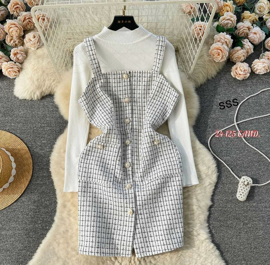 костюм с платьем,шерстяное платье,платья в клетку,платья модные,стильное платье