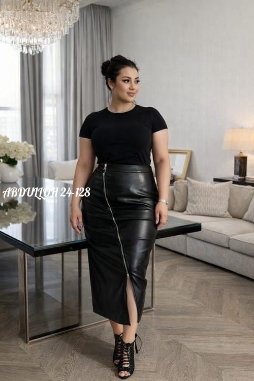 женская юбка из экокожи,юбка из экокожи,кожаная юбка,юбка из экокожи больших размеров,длинная юбка из экокожи