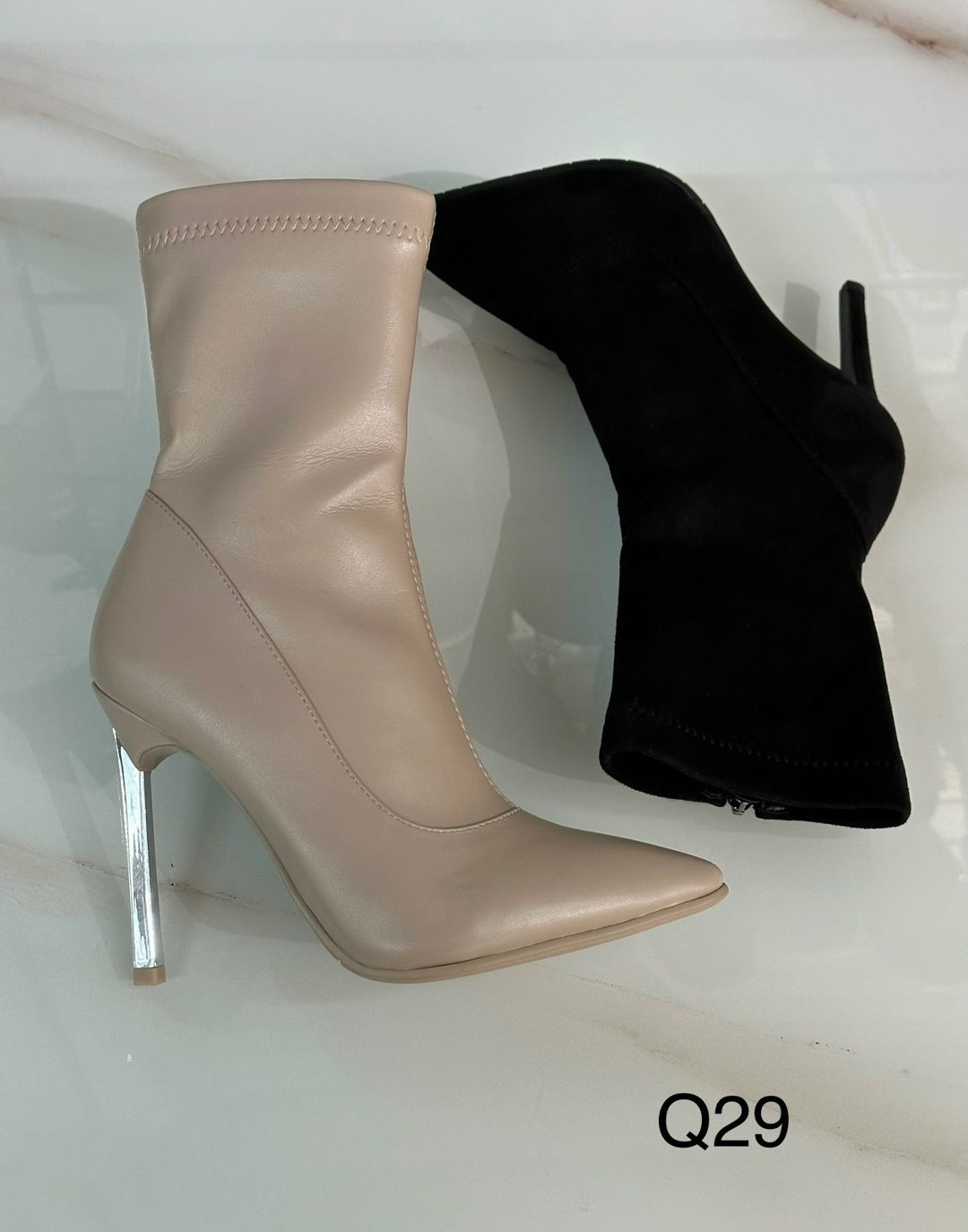 ботильоны женские,модные ботильоны,ботильоны на шпильках,ботильоны стрейч на каблуке,бежевые ботильоны