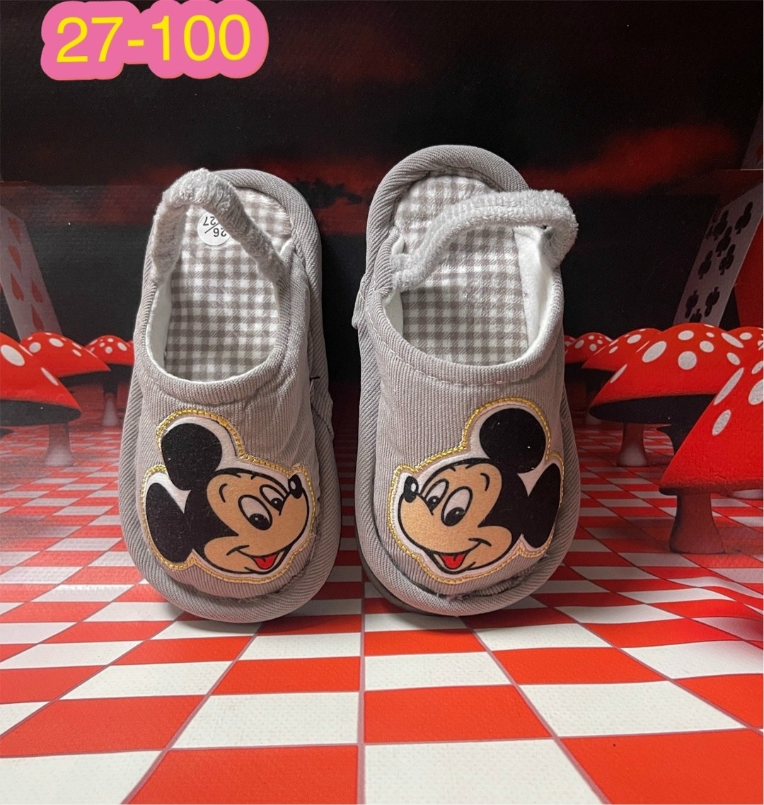 тапочки детские,тапочки для малышей микки маус,домашние тапочки для детей,тапочки для детей,тапочки микки маус детские