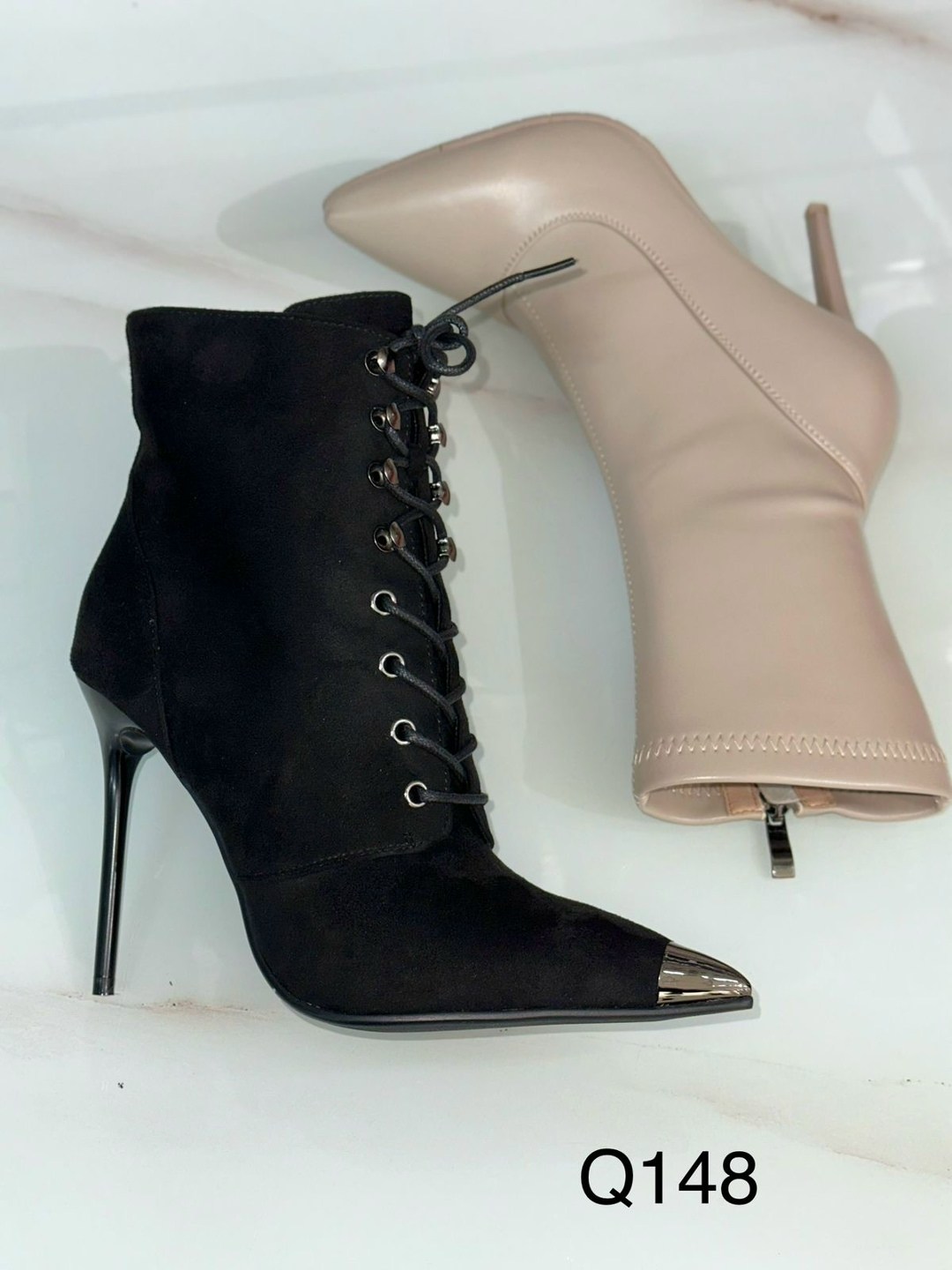 ботильоны женские,модные ботильоны,ботильоны на шпильках,ботильоны стрейч на каблуке,бежевые ботильоны