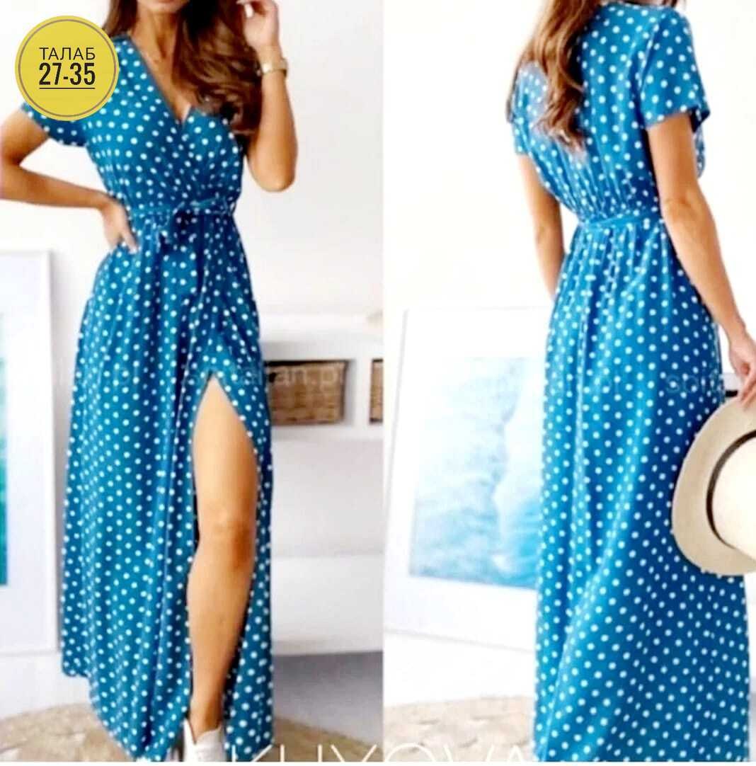 красное платье в горошек,женское платье в горошек,женское платье,платье,удлиненное платье