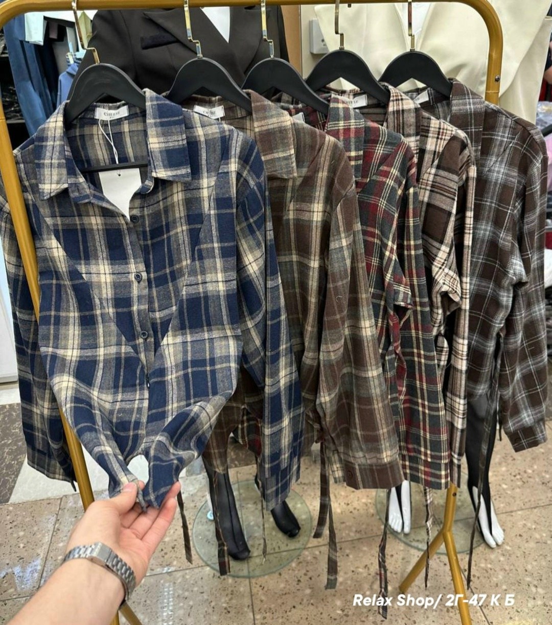 рубашка в клетку оверсайз со стразами perferita,женская рубашка,рубашка модная,рубашка в клетку оверсайз удлиненная 2e_brand,рубашка в клетку