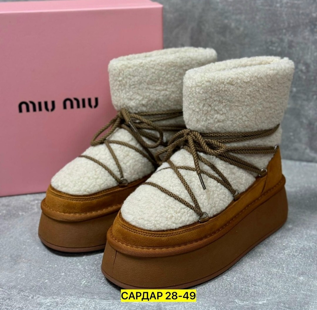 женские луноходы miu miu,,угги, женская,женские угги
