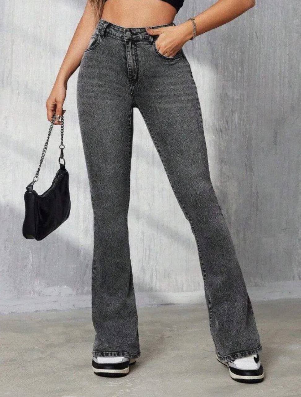 женские джинсы,женские джинсы и брюки,джинсы клеш от колена серые с высокой посадкой,джинсы стрейч женские,джинсы брюки