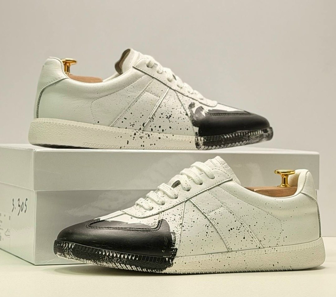 кроссовки maison margiela replica paint splatter sneakers белый,кроссовки maison margiela replica paint splatter,maison margiela replica sneaker low top paint splatter,кроссовки maison margiela painte