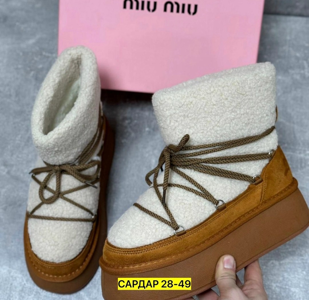 женские луноходы miu miu,,угги, женская,женские угги