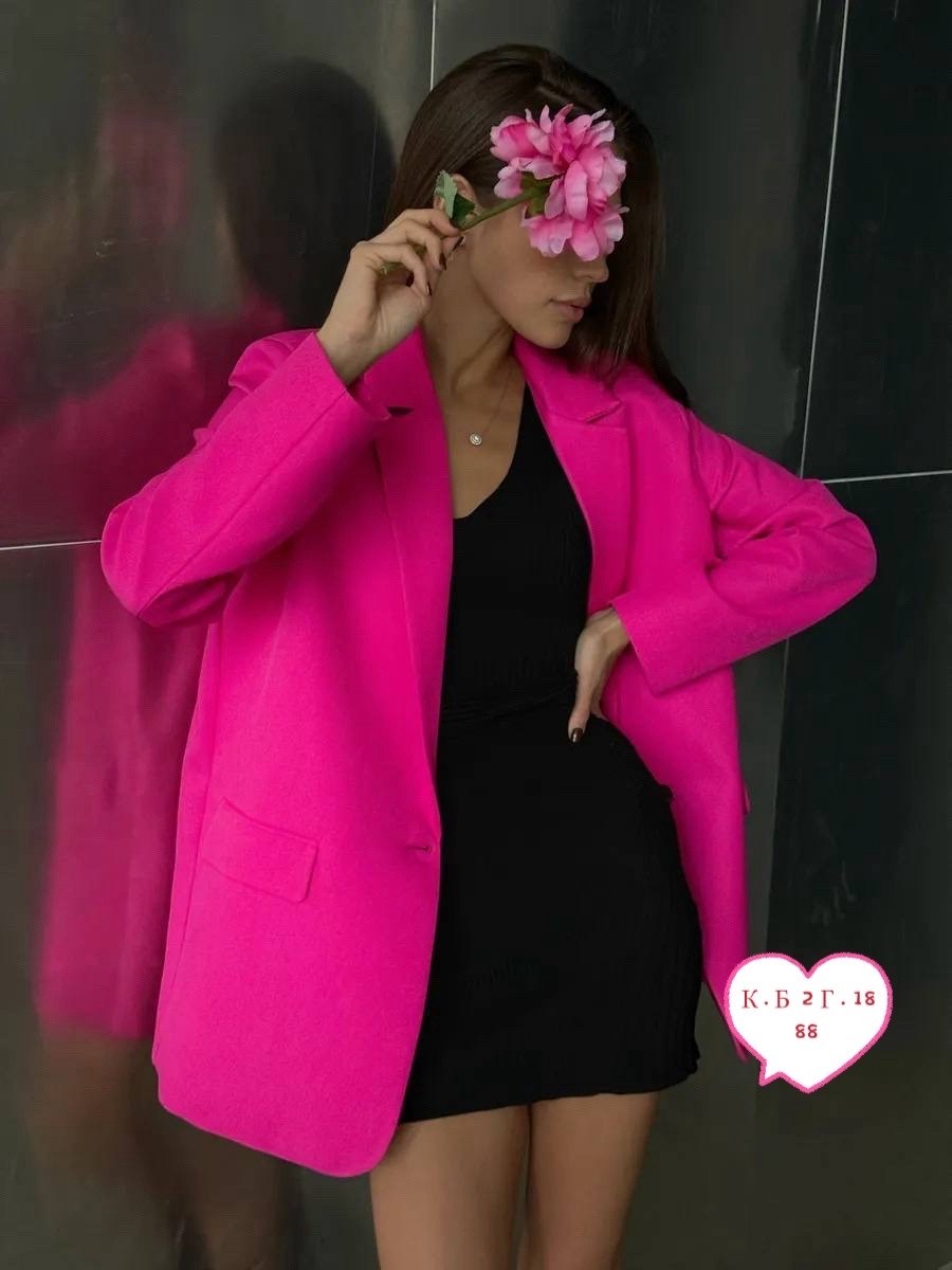 пиджак оверсайз vitaclo цвет розовый фуксия малиновый,пиджак женский оверсайз удлиненный розовый,пиджак оверсайз vitaclo,пиджак оверсайз женский,удлиненный пиджак женский фуксия