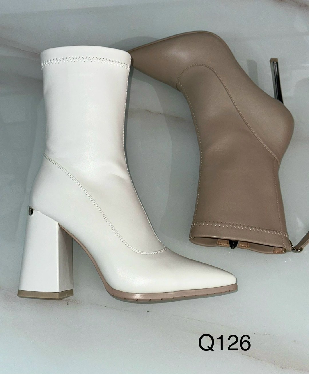 ботильоны женские,модные ботильоны,ботильоны на шпильках,ботильоны стрейч на каблуке,бежевые ботильоны