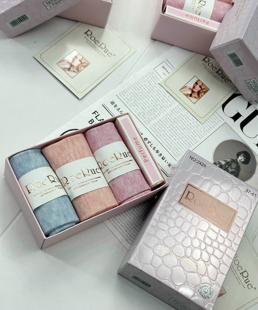 набор носки,подарочный набор носки,носки женские,носки ароматизированные,носки женские набор 3 пар