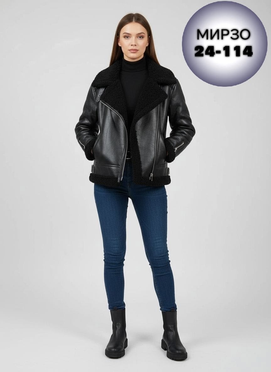 дубленка женская,женская короткая дубленка-авиатор,дубленка авиатор mtforce белый,комбинированные дубленки,дубленка женская зимняя авиатор с мехом белого цвета