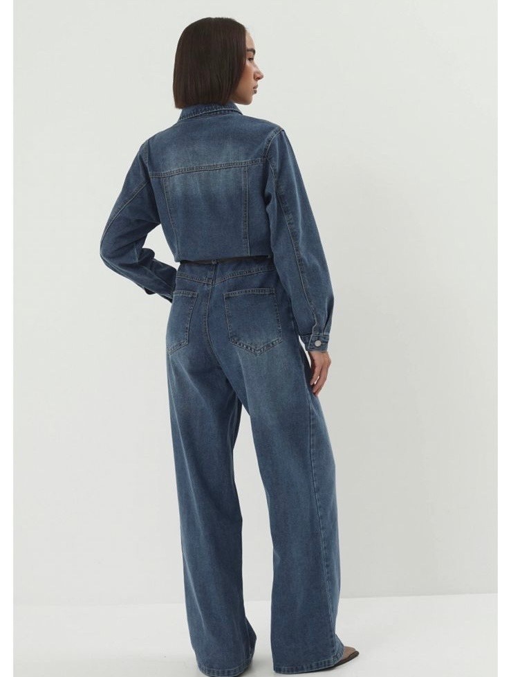 комбинезон женский джинсовый,джинсовые комбинезоны,комбинезон джинс f412-14152 middle blue,комбинезон zara джинсовый,комбинезон зарина деним