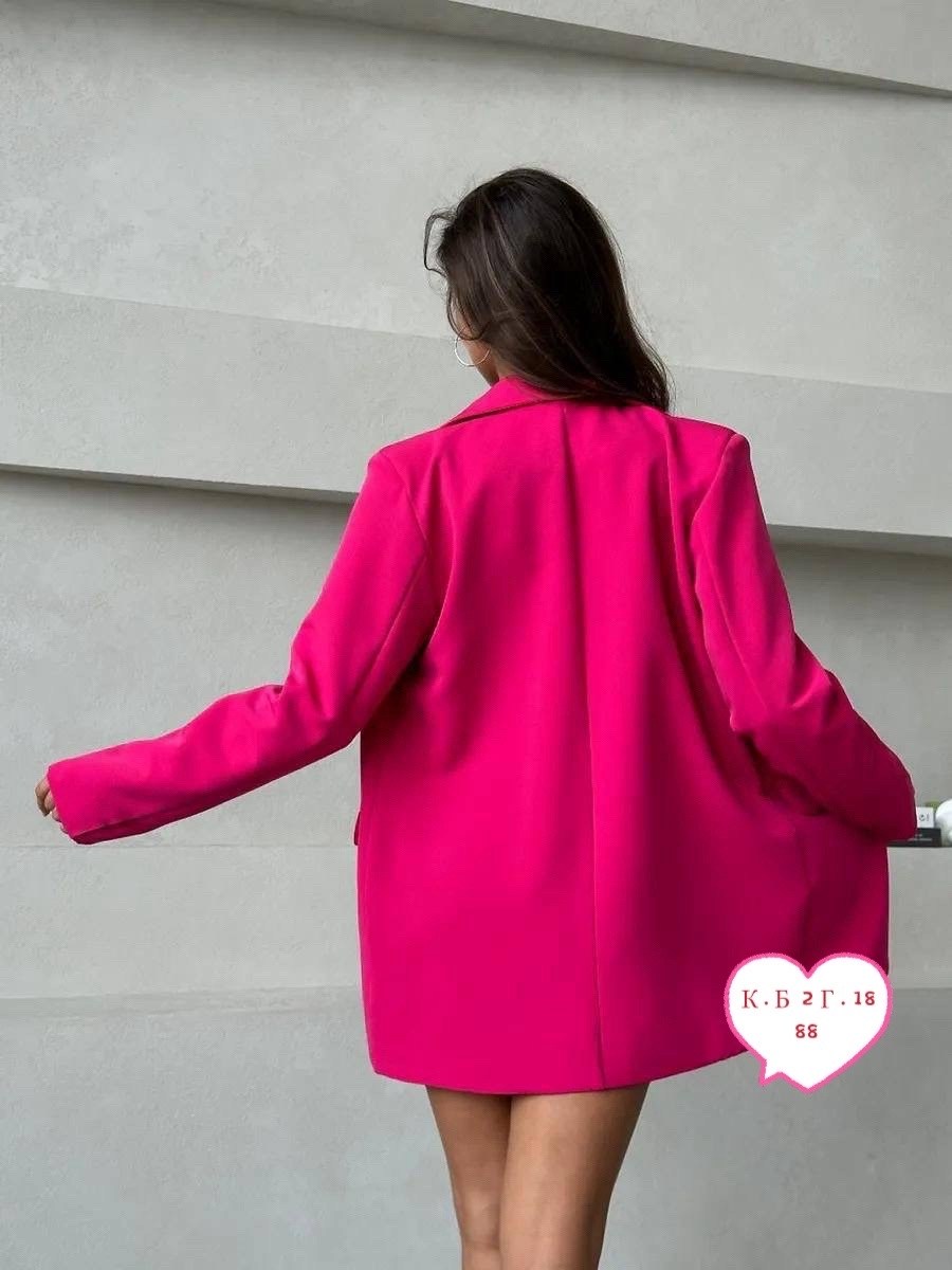 пиджак оверсайз vitaclo цвет розовый фуксия малиновый,пиджак женский оверсайз удлиненный розовый,пиджак оверсайз vitaclo,пиджак оверсайз женский,удлиненный пиджак женский фуксия