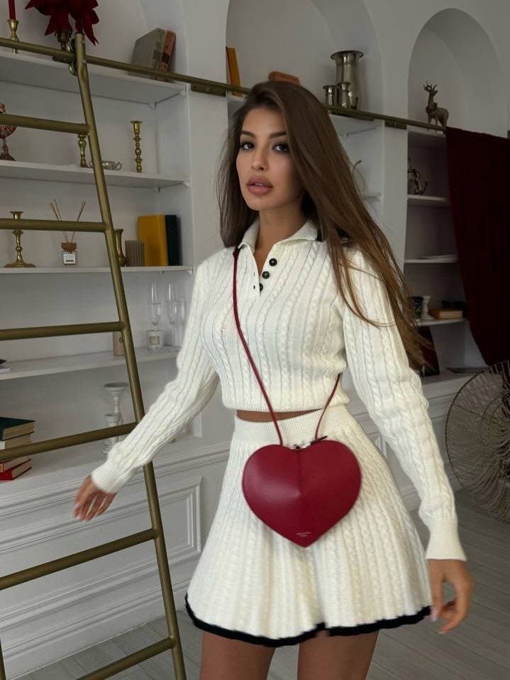 вязаный костюм с юбкой,женский костюм вязаный,вязаный костюм женский с юбкой,костюм вязаный юбка с кофтой теплый jelika,кофта с юбкой